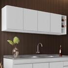 Armário Aéreo Nevada Com Nicho 180cm 4 Portas Branco - Lumil