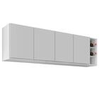 Armário Aéreo Nevada Com Nicho 180cm 4 Portas Branco - Lumil