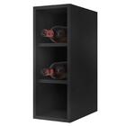 Armário Aéreo Nevada Com Nicho 180cm 4 Portas Preto/cinza - L