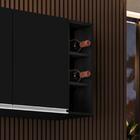 Armário Aéreo Nevada Com Nicho 180cm 4 Portas Preto - Lumil