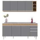 Armário Aéreo Nevada E Balcão Gabinete 180cm Com Pia Dallas C