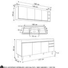 Armário Aéreo Nevada E Balcão Gabinete 180cm Com Pia Dallas C