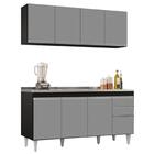 Armário Aéreo Nevada E Balcão Gabinete Com Pia 160cm Arkansas