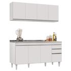 Armário Aéreo Nevada E Balcão Gabinete Com Pia 160cm Arkansas