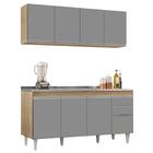 Armário Aéreo Nevada E Balcão Gabinete Com Pia 160cm Arkansas