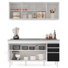 Armário Aéreo Nevada E Balcão Gabinete Com Pia 160cm Arkansas