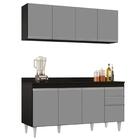 Armário Aéreo Nevada E Balcão Para Pia Com Tampo 160cm Arkans