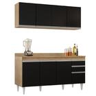 Armário Aéreo Nevada E Balcão Para Pia Com Tampo 160cm Arkans