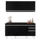 Armário Aéreo Nevada E Balcão Para Pia Com Tampo 160cm Arkans