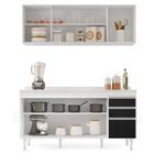 Armário Aéreo Nevada E Balcão Para Pia Com Tampo 160cm Arkans