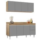 Armário Aéreo Nevada E Balcão Para Pia Com Tampo 160cm Arkans