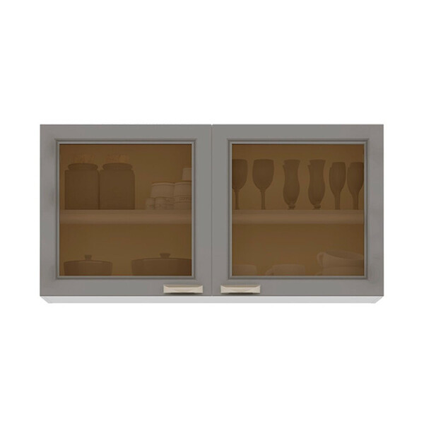 Armário Aéreo Nevada Fit 2 Portas Com Vidro Multimóveis