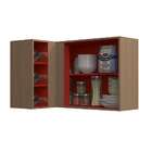 Armário Aéreo New Urban 1 Pt De Canto Nature E Marsala