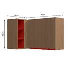 Armário Aéreo New Urban 1 Pt De Canto Nature E Marsala