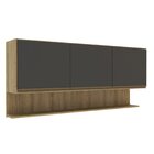 Armário Aéreo New York 150cm Com 3 Portas 2420 Mel/grafite