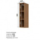 Armário Aéreo Nicho Para Cozinha 20cm Requinte Henn