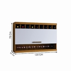 Armário Aéreo Opala Arte Móveis Freijó/branco