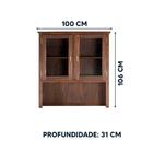 Armário Aéreo Oratório Madeira Maciça 2 Portas De Vidro Shop