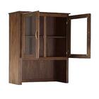 Armário Aéreo Oratório Madeira Maciça 2 Portas De Vidro Shop