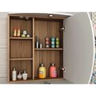 Armário Aéreo Organizador Mdf Marrom Madeira