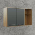 Armário Aéreo Organizador Suspenso Cozinha 2 Portas 2 Pratele