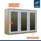 Armário Aéreo Organizador Suspenso Cozinha 3 Portas 3 Pratele