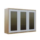 Armário Aéreo Organizador Suspenso Cozinha 3 Portas 3 Pratele