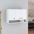 Armário Aéreo Organizador Suspenso Parede Multiuso 3 Portas C