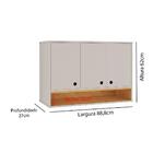 Armário Aéreo Organizador Suspenso Parede Multiuso 3 Portas C