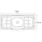 Armário Aéreo Panamá E Balcão Gabinete Com Pia Inox 160cm