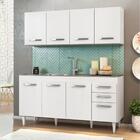 Armário Aéreo Panamá E Balcão Gabinete De Pia 160cm Lumil