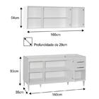 Armário Aéreo Panamá E Balcão Gabinete De Pia 160cm Lumil