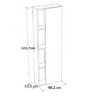 Armário Aéreo Para Banheiro 1 Porta 4 Prateleiras Espelhado F