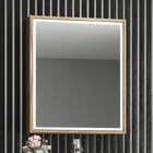 Armário Aéreo Para Banheiro 1 Porta Com Espelho Gael  Nogal/b