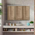 Armário Aéreo Para Banheiro 3 Portas Vidro Reflecta 120 Cm Br