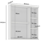 Armário Aéreo Para Banheiro 60cm Com 01 Porta E Espelho Bia B