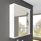 Armário Aéreo Para Banheiro 60cm Com 01 Porta E Espelho Bia B