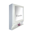 Armário Aéreo Para Banheiro Com Espelho Retrô Espelheira Bran