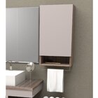 Armário Aéreo Para Banheiro Em Madeira Com Suporte Para Toalh