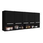 Armario Aereo Para Casa 5 Portas Preto Filipinas Brienza Move