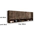 Armario Aereo Para Casa 6 Portas Castani Suriname Brienza Mov