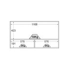 Armário Aéreo Para Cozinha 120cm 1 Porta Basculante 2 Nichos