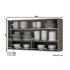 Armário Aéreo Para Cozinha 120cm 1 Porta Basculante Vidro Éve