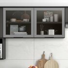 Armário Aéreo Para Cozinha 120cm 2 Portas Com Vidro Etna Graf