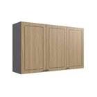 Armário Aéreo Para Cozinha 120cm 3 Portas Roma  Grafite/cedro