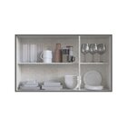 Armário Aéreo Para Cozinha 120cm 3 Portas Roma  Grafite/cedro