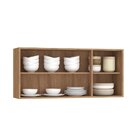 Armário Aéreo Para Cozinha 120cm 3 Portas Suprema Mel/fendi