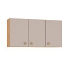 Armário Aéreo Para Cozinha 120cm 3 Portas Suprema Mel/fendi