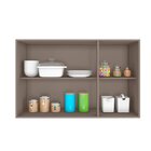 Armário Aéreo Para Cozinha 120cm 3 Portas Unna Gris