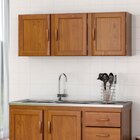 Armário Aéreo Para Cozinha 120cm Madeira Maciça 3 Portas  Imb